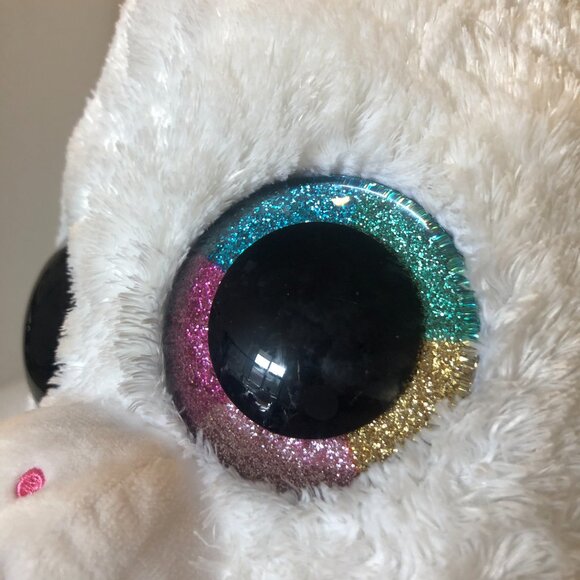 Ty Large 16" Beanie Boos Pixy Unicorn Plush Rainbow Stuffed Animal Glitter Eyes - Picture 11 of 14